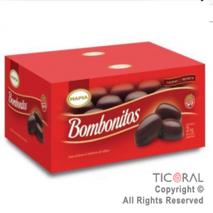 BAO DE REPOSTERIA BOMBONITOS SEMIAMARGO 3 x 1KG MAPSA